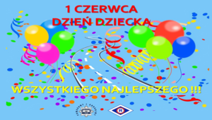 Plakat 1 czerwca Dzień dziecka wszystkiego najlepszego