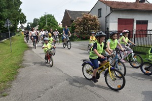 Rozpoczęcie rajdu małych rowerków