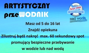 Plakat promujący konkurs &quot;ArtystycznyprzeWodnik&quot;