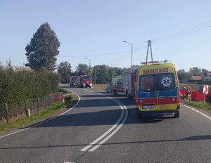 samochód opel meriva w rowie oraz straż pożarna ,policja i karateka pogotowia