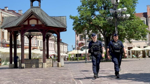 Policjanci podczas patrtolu miasta Rzeszowa