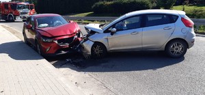 Zdarzenie dwóch pojazdów w miejscowości Rączyna