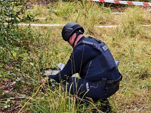 Wspólne działania wszystkich służb na terenie kompleksu leśnego