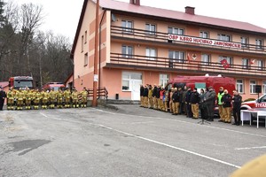Przywitanie wszystkich służb biorących udział w cwiczeniach