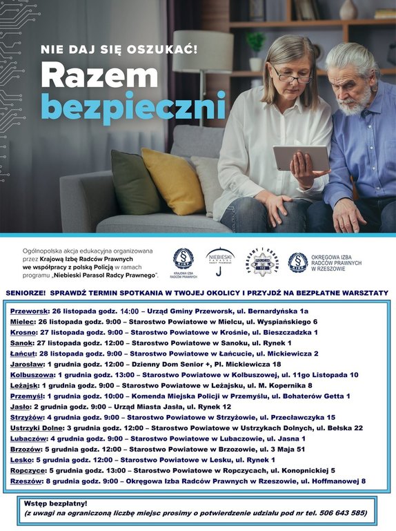 Plakat ni e daj się oszukać razem bezpiecznej
