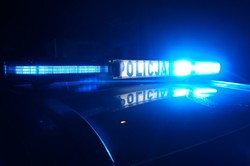 Zdjęcie sygnałów świetlnych na radiowozie