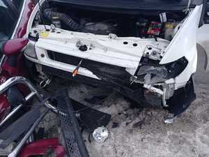 Miejsce zdarzenia drogowego ford fiesta i ford transit