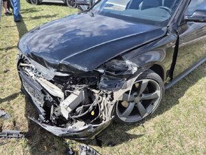 Miejsce zdarzenia drogowego na autostradzie A4