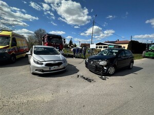 Miejsce zdarzenia drogowego w miejscowości Chałupki